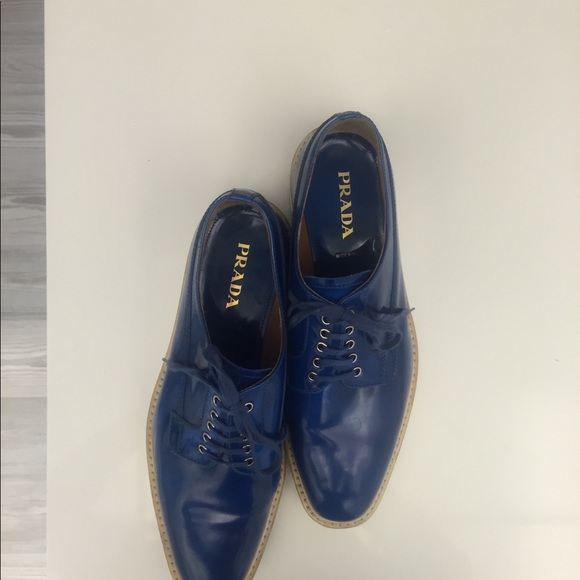 New condition Blue Prada platform sneakers. - Picture 4 of 4